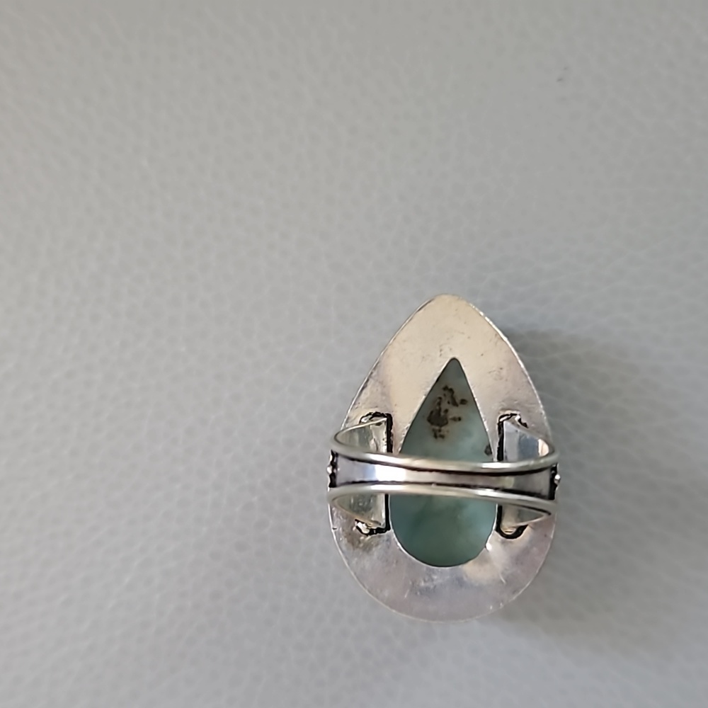 Carribian Larimar 925 Ring - Picture 3 of 4